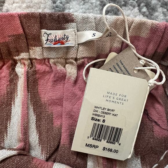 Faherty Whitley Desert Ikat Button Front Midi Skirt Small Southwestern NEW - Picture 5 of 7